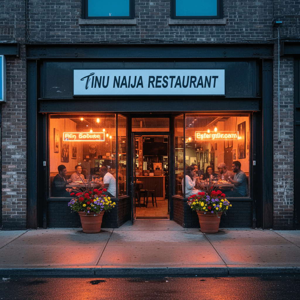 TINU NAIJA RESTAURANT exterior welcoming entrance