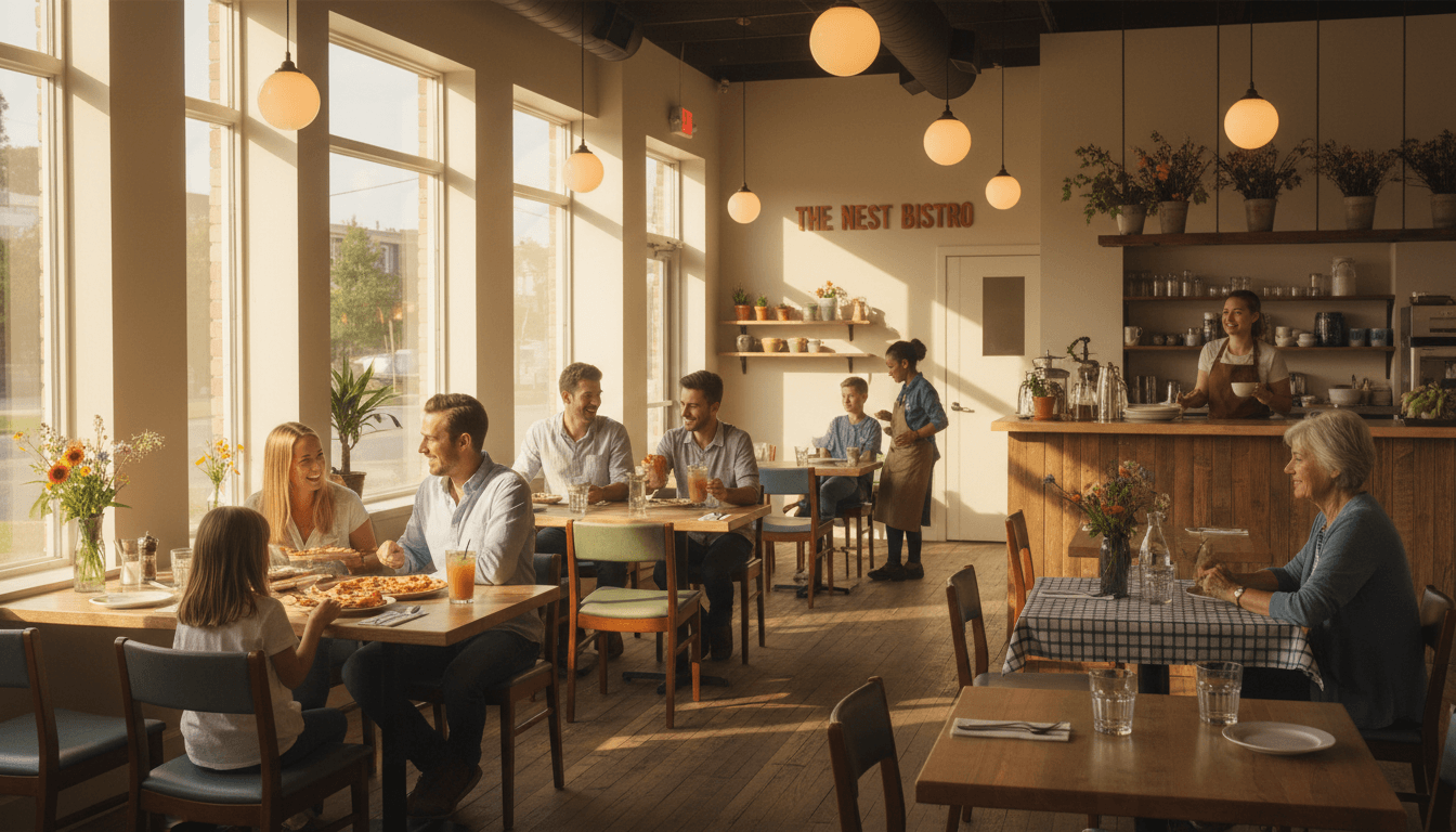 Guests enjoying meals and community connection